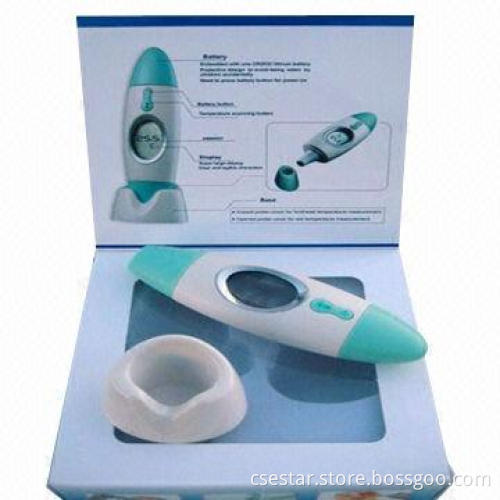 Digital infrared ear thermometer with store case, reads in 1 second, 10-group memories